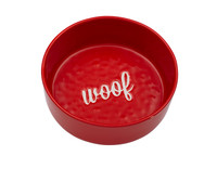 Etched Red Woof Bowl
