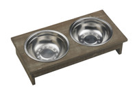 Stainless Steel Dog Bowl Bowl Set with Rectangle Stand