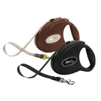 Flexi Leather Retractable Tape Leash