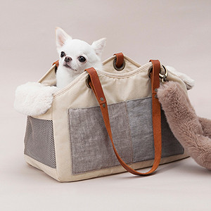 fur lined dog carrier
