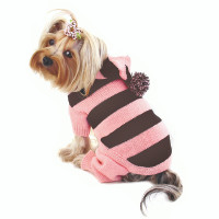 Pink Stripe Dog Bodysuit 