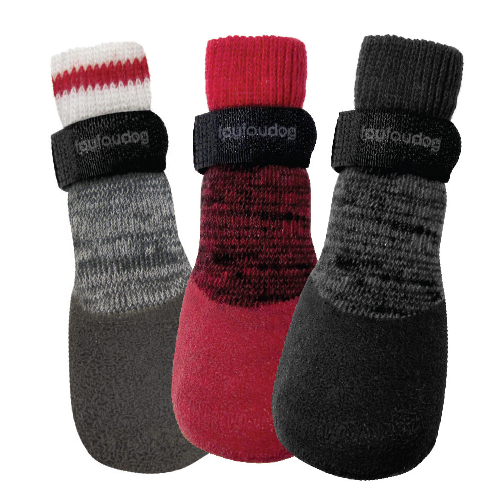 Rubber Dipped Dog Socks Funny Fur