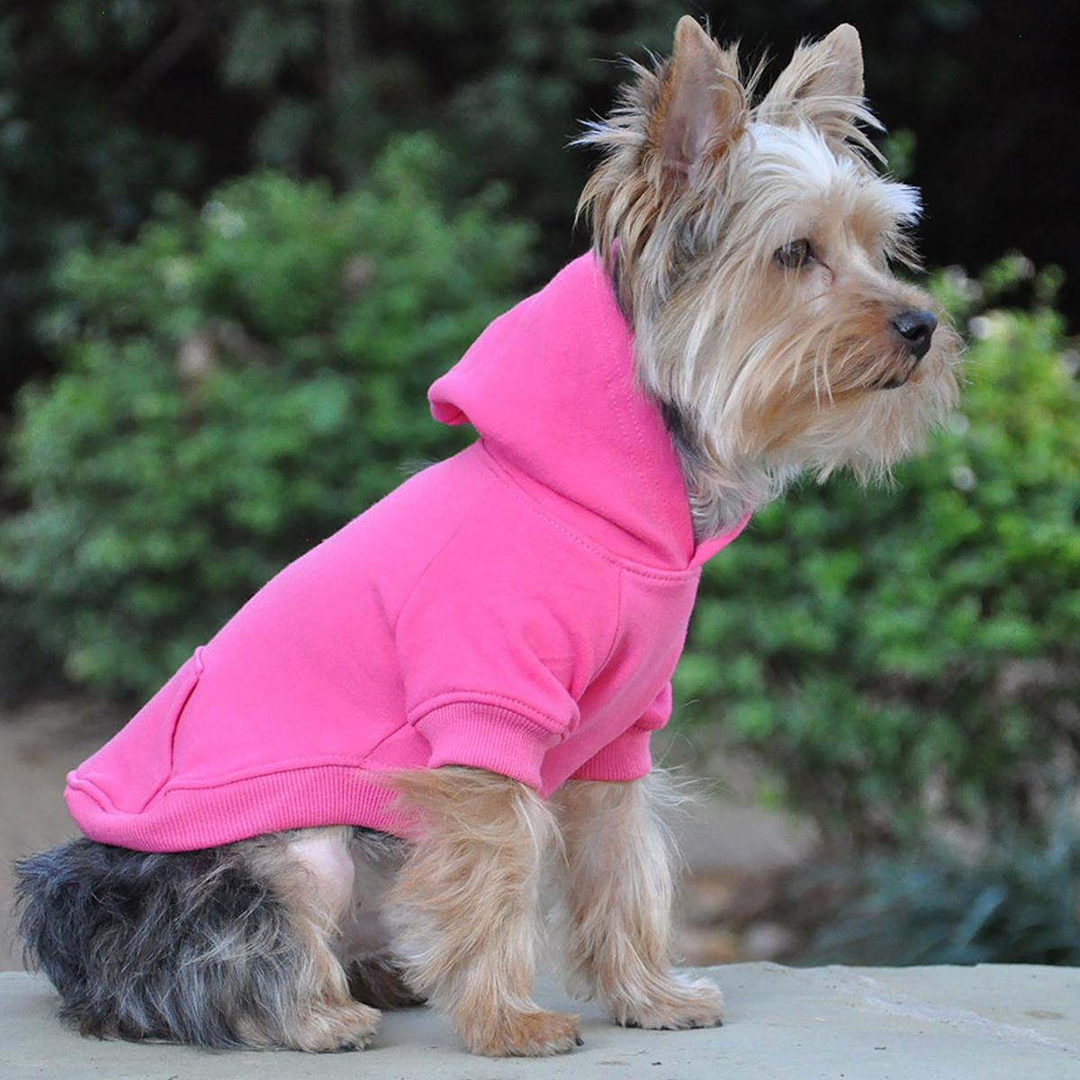 pink dog hoodie