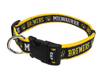 Milwaukee Brewers Ribbon Dog Collar