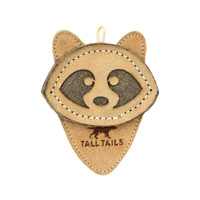Scrappy Natural Leather Raccoon Toy