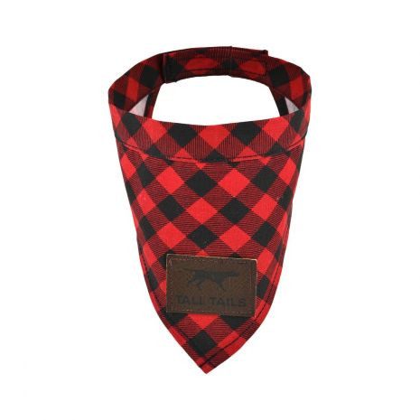 red plaid dog bandana