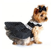 Black & White Polka Dot Dog Dress