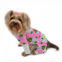 Ultra Soft Minky Bumblebee and Flowers Pajamas