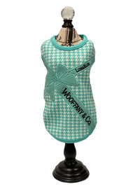 Wooffany Houndstooth Blue Ribbon Tank