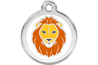 Lion Stainless Steel Enamel ID Tag