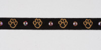 Susan Lanci Embroidered Paws Collar with Crystals
