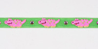 Susan Lanci Pink Alligators Collar