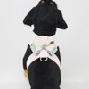 Doe/Mint Nouveau Bow on Puppy Pink Harness