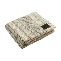 Cable Knit Print Fleece Blanket