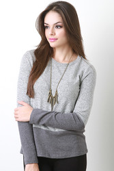 Cozy Two Tone Sweater