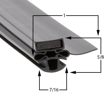 Profile 254 - Custom Upright Door Gasket