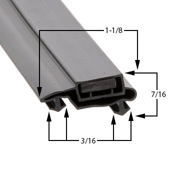 Profile 612 - Custom Walk-in Door Gasket