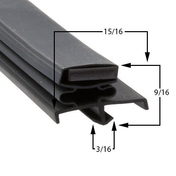 Profile 170 - Custom Upright Door Gasket