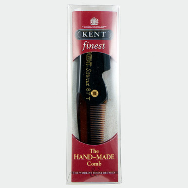 Kent 87T Men's Finest hand-made folding moustache and beard pocket comb, brought to you by AJ's Elixirs.