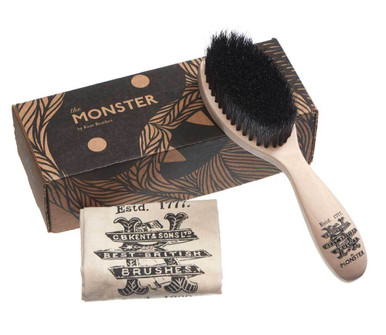 The NEW large Kent Monster Beard Brush for home or travel with printed hand stitched bag and gift box.