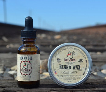AJ's Elixirs 100% organic and all-natural premium beard care combo kit