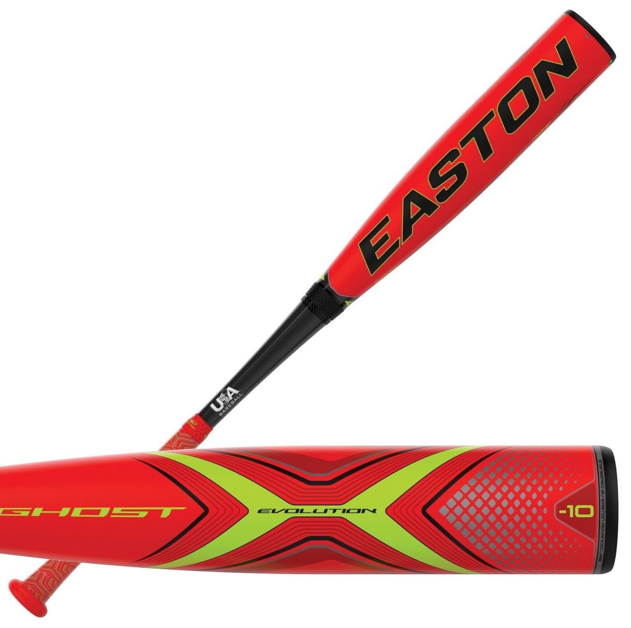 Easton Youth 2019 Ghost X Evolution USA Baseball Bat -10 Red 30" 