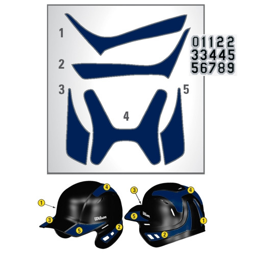 Wilson The One Batting Helmet Decal Kit Beacon Sporting Goods