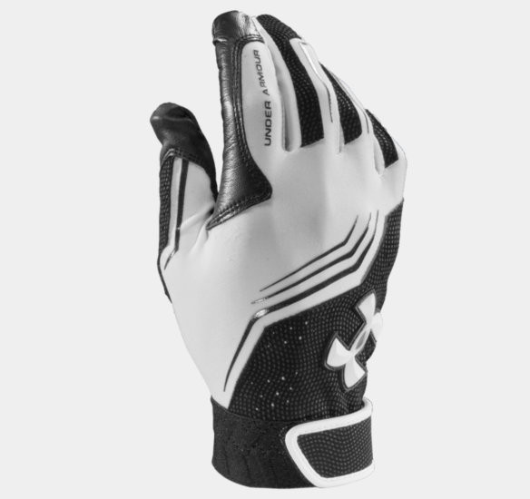 Under Armour Mens UA Clean Up Batting Gloves - White - Beacon Sporting Goods