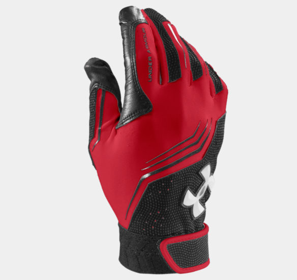 under armour red batting gloves