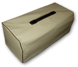 Blonde vinyl cover with brown piping