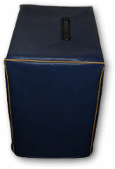 Navy vinyl cover with maize piping