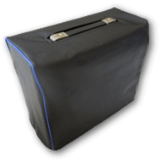 Black vinyl cover with blue piping