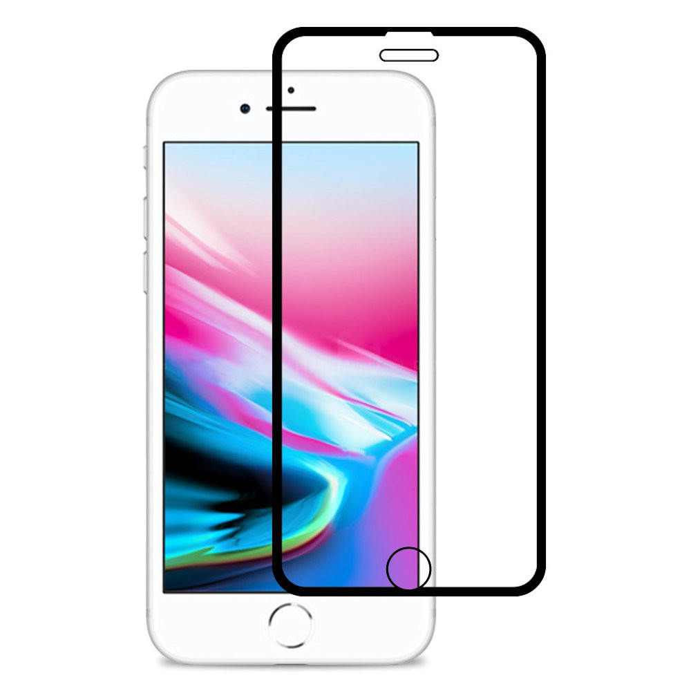 Edge to Edge Full Adhesive Tempered Glass Screen Protector for iPhone SE  (3rd & 2nd gen) and iPhone 8/7/6S/6 - HD Accessory