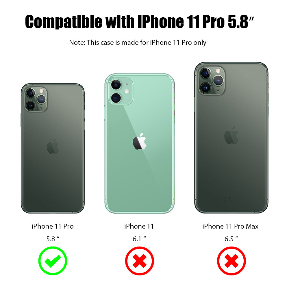 Frost Semi Transparent Hybrid Case for iPhone 11 Pro - Midnight Green - HD  Accessory