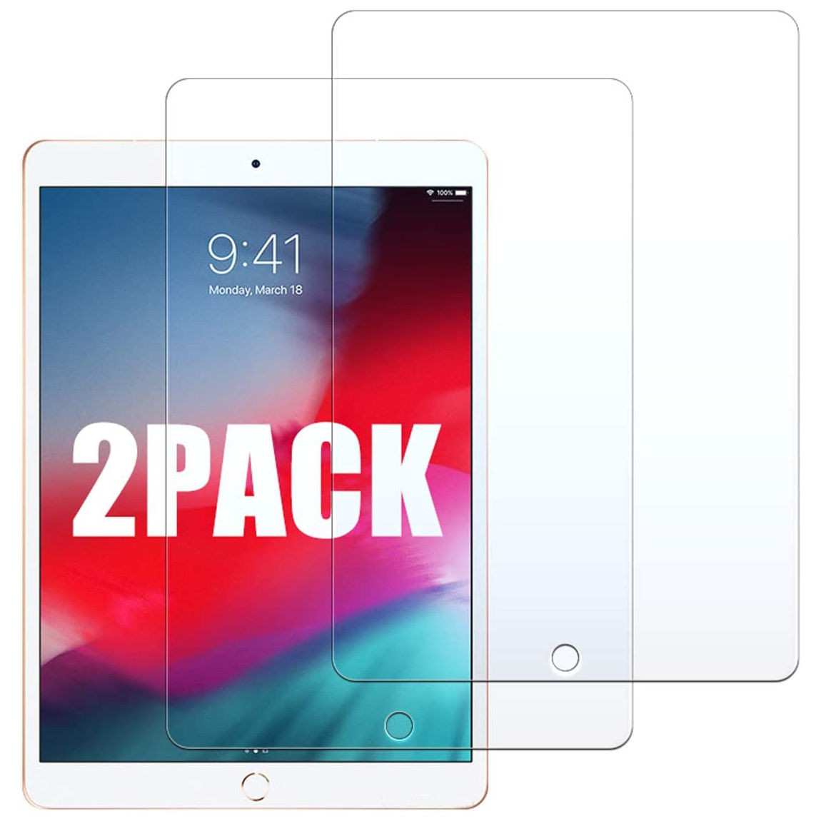 2Pack Premium HD Tempered Glass Screen Protector for iPad Air 3 / iPad Pro 10.5 inch HD Accessory