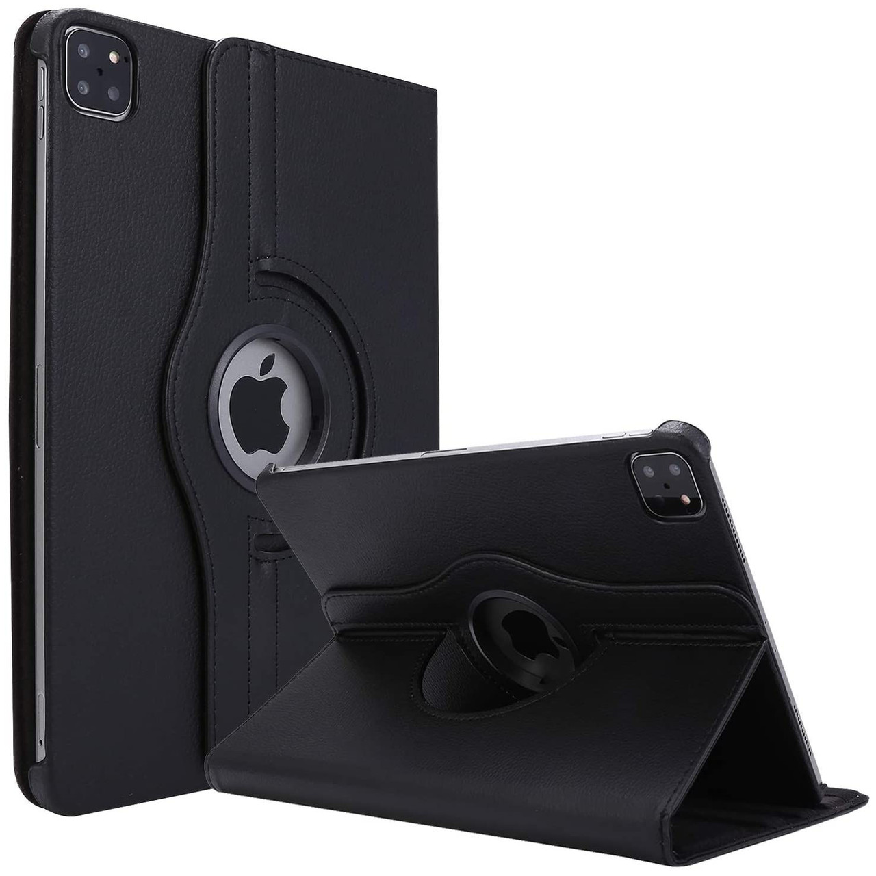 360 Smart Rotating Leather Case for iPad Pro 12.9 inch (3rd, 4th and 5th Generation) - Black - HD Accessory
