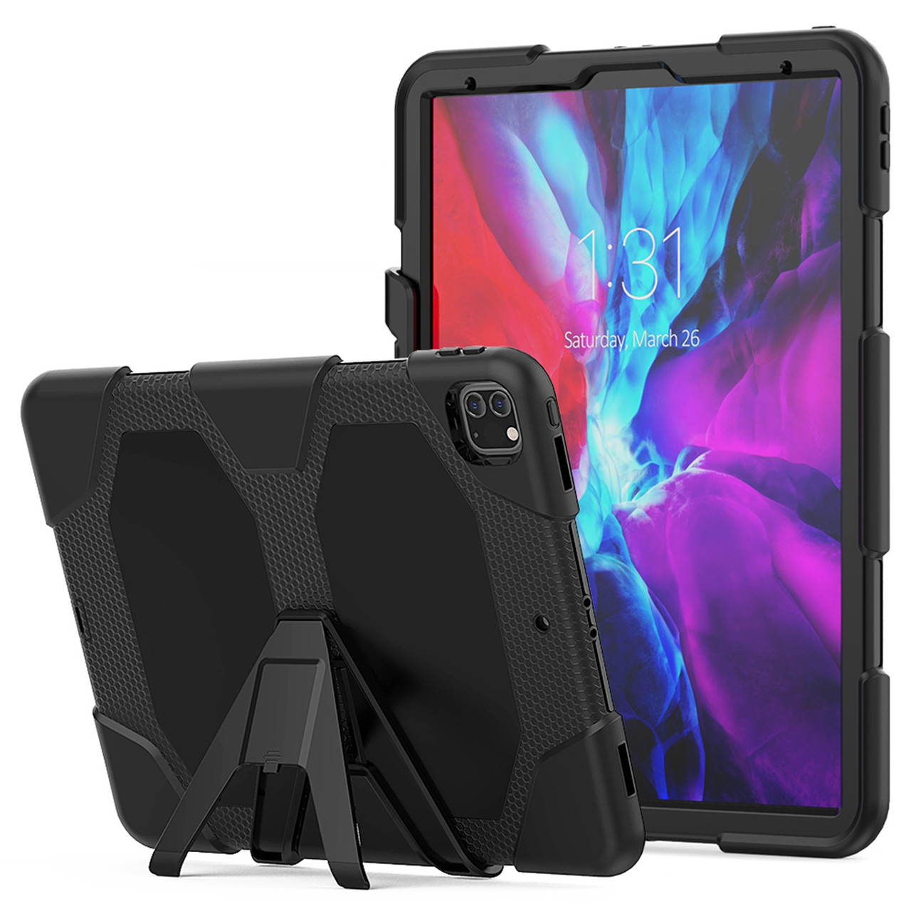 Military Grade Hybrid Armor Case with Stand and Screen Protector for ...