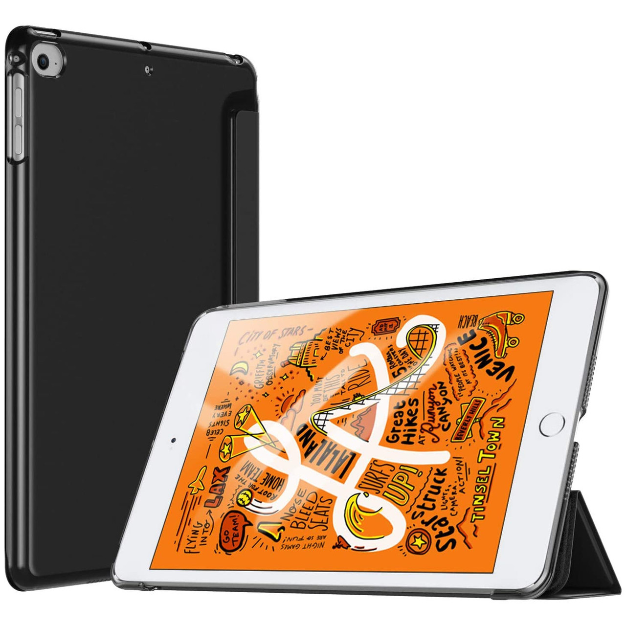 Smart Folio Hybrid Case For Ipad Mini 5th Generation Ipad Mini 4 Black Hd Accessory