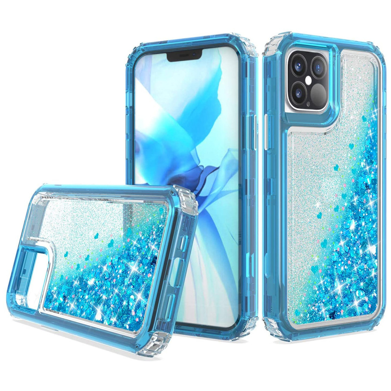 Atomic Quicksand Glitter Waterfall Hybrid Case For Iphone 12 Pro Max Blue Hd Accessory