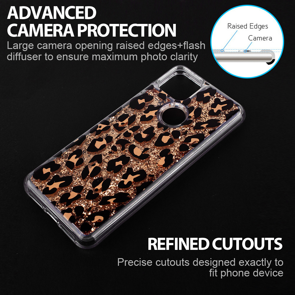 Quicksand Glitter Waterfall Transparent Case For T Mobile Revvl 5g Leopard Hd Accessory Quicksand Glitter Waterfall Transparent Case For T Mobile Revvl 5g Leopard Hd Accessory