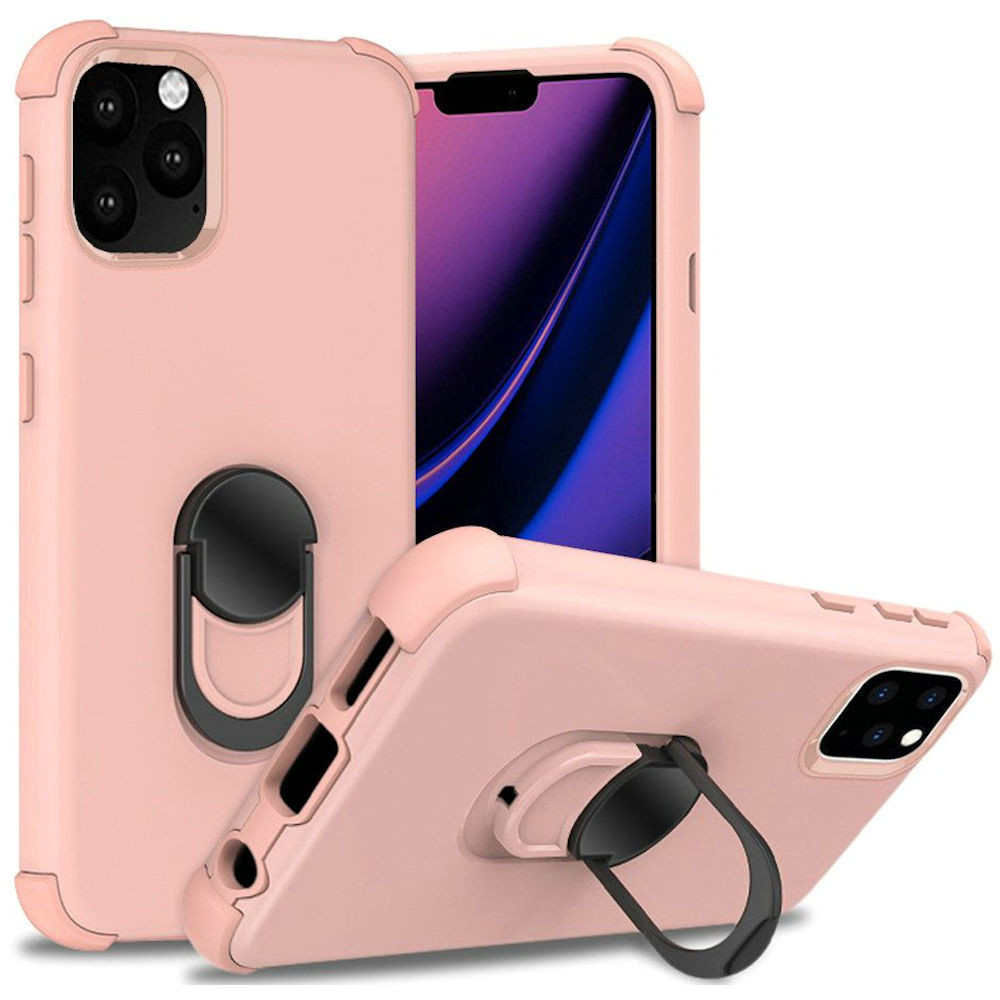 Tough Hybrid Armor Case With 360 Rotating Ring Holder For Iphone 12 Pro Max Rose Gold Hd Accessory