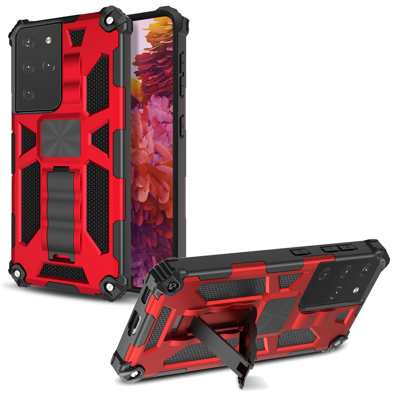 Tough Ultra Rugged Hybrid Case For Samsung Galaxy S21 Ultra 5g Red Hd Accessory Tough Ultra Rugged Hybrid Case For Samsung Galaxy S21 Ultra 5g Red Hd Accessory