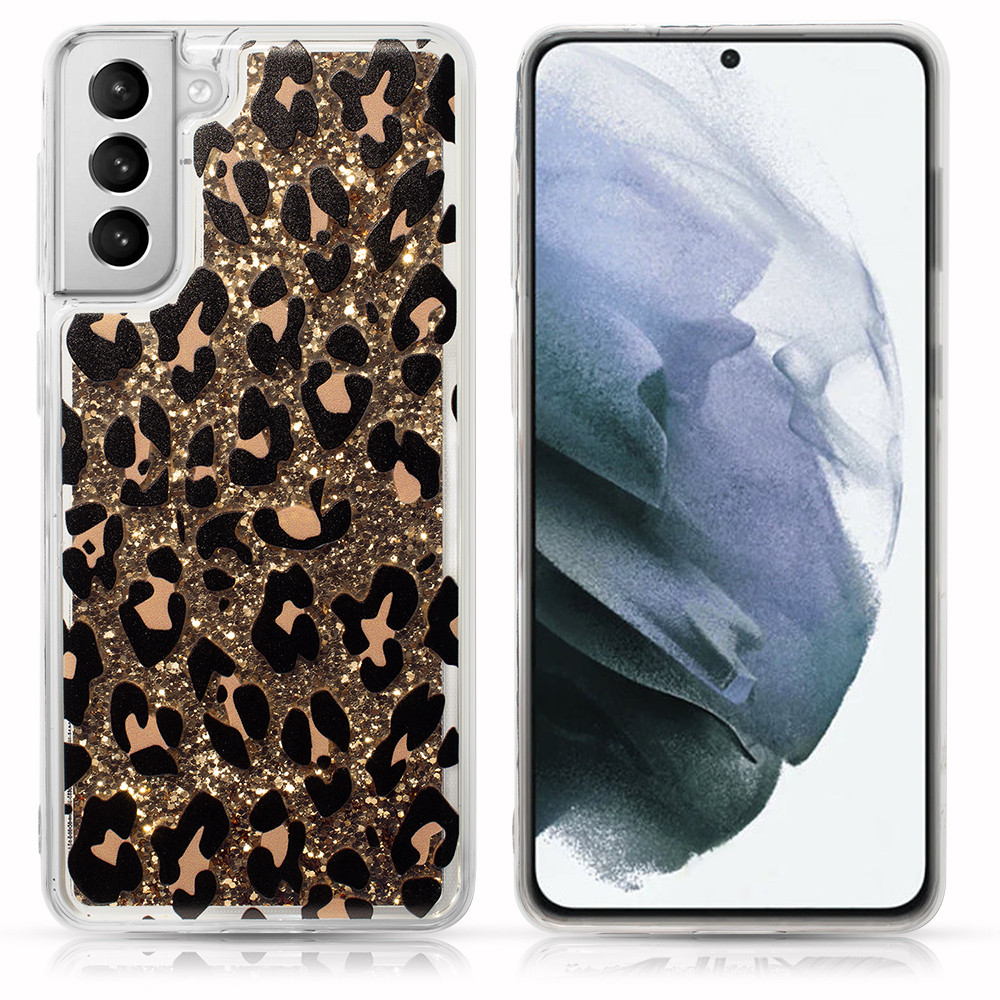 Quicksand Glitter Waterfall Transparent Case For Samsung Galaxy S21 Plus 5g Leopard Hd Accessory Quicksand Glitter Waterfall Transparent Case For Samsung Galaxy S21 Plus 5g Leopard Hd Accessory
