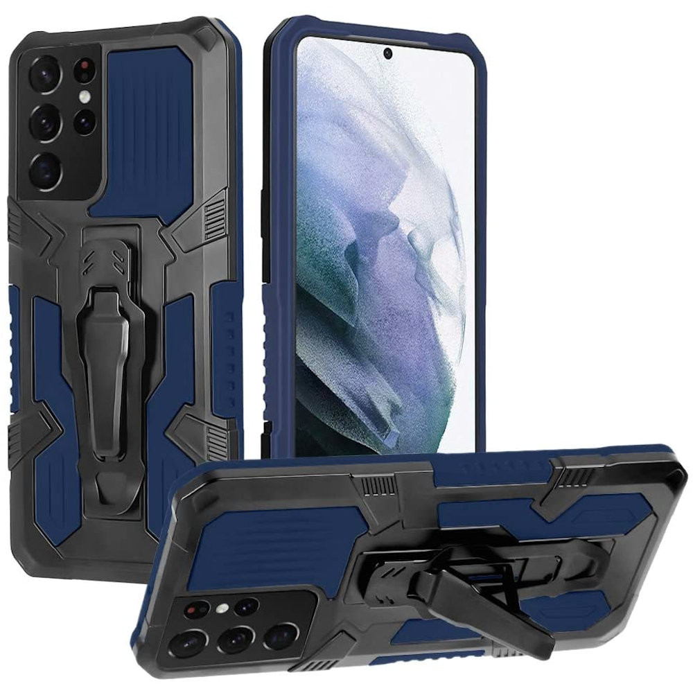 Military Style Hybrid Armor Case With Integrated Belt Clip And Kickstand For Samsung Galaxy S21 Ultra 5g Navy Blue Hd Accessory Military Style Hybrid Armor Case With Integrated Belt Clip And Kickstand For Samsung Galaxy S21 Ultra 5g Navy Blue Hd Accessory
