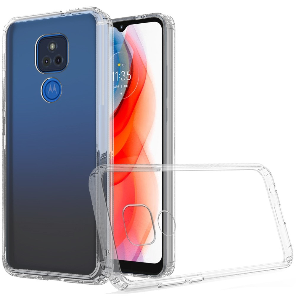 Fusion Shield Tough Snap On Case For Motorola Moto G Play 21 Clear Hd Accessory