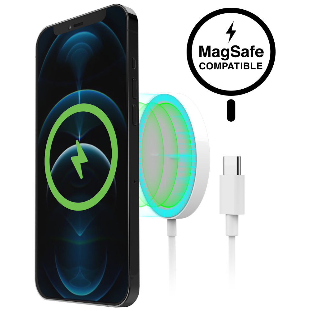 15W MagSafe Compatible Wireless Charger White HD Accessory
