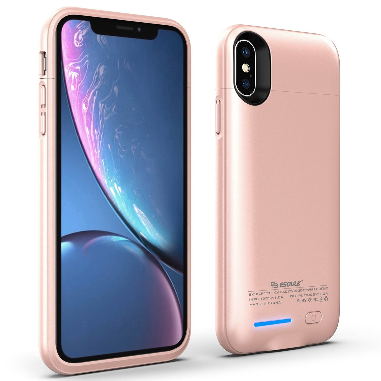 Smart Power Bank Battery Charging Case 5000mah For Iphone Xs Max Rose Gold Hd Accessory Smart Power Bank Battery Charging Case 5000mah For Iphone Xs Max Rose Gold Hd Accessory