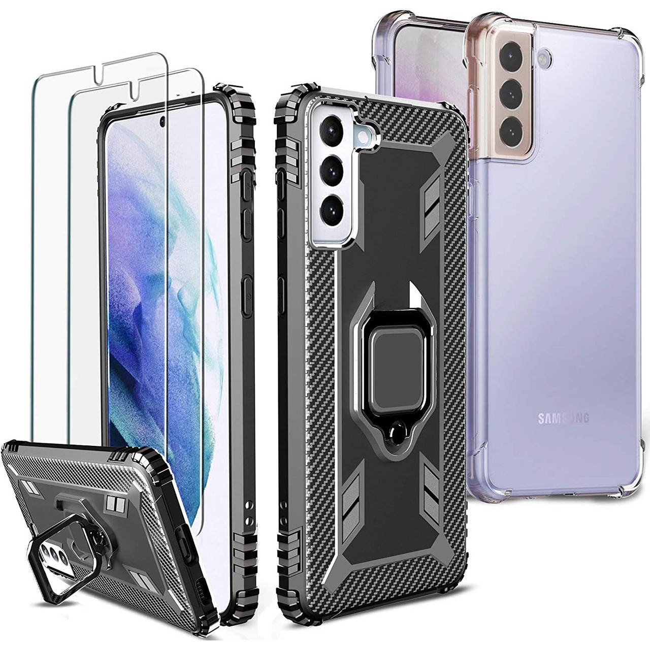 2 2 Combo Pack 2 Protective Cases 2 Tempered Glass Screen Protectors Bundle For Samsung Galaxy S21 Plus 5g Hd Accessory 2 2 Combo Pack 2 Protective Cases 2 Tempered Glass Screen Protectors Bundle For Samsung Galaxy S21 Plus 5g Hd Accessory