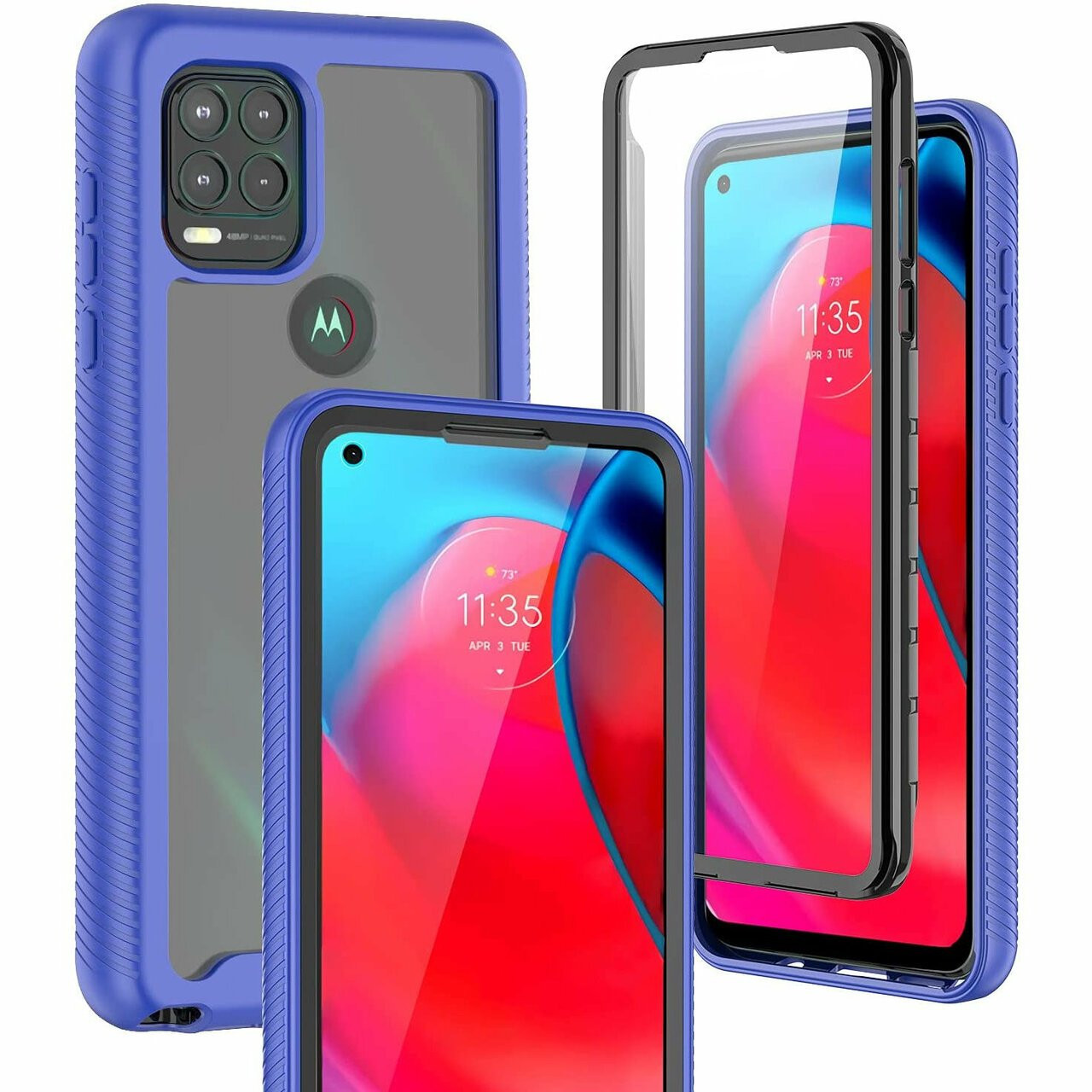 Tough Fusion X 2 Piece Hybrid Armor Case For Motorola Moto G Stylus 5g 21 Blue Hd Accessory