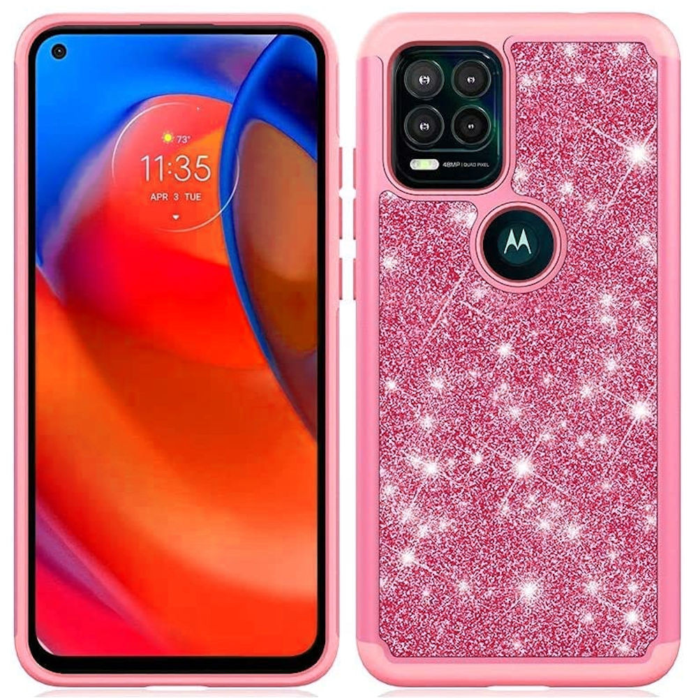TotalDefense Glitter Hybrid Case for Motorola Moto G Stylus 5G 2021